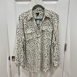 Ann Taylor Spotted Camp Shirt